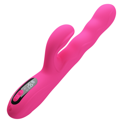 Pretty Love - Winters - Rabbit Vibrator met Golf Beweging en LED Display - Roze-Erotiekvoordeel.nl