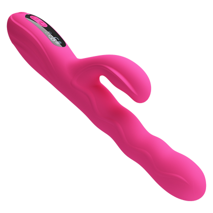 Pretty Love - Winters - Rabbit Vibrator met Golf Beweging en LED Display - Roze-Erotiekvoordeel.nl
