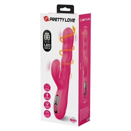 Pretty Love - Winters - Rabbit Vibrator met Golf Beweging en LED Display - Roze-Erotiekvoordeel.nl