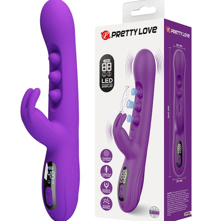 Pretty Love - Sabien - Rabbit Vibrator met LED Display - Paars-Erotiekvoordeel.nl
