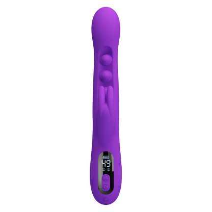 Pretty Love - Sabien - Rabbit Vibrator met LED Display - Paars-Erotiekvoordeel.nl