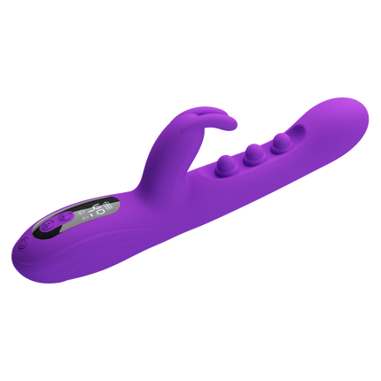 Pretty Love - Sabien - Rabbit Vibrator met LED Display - Paars-Erotiekvoordeel.nl