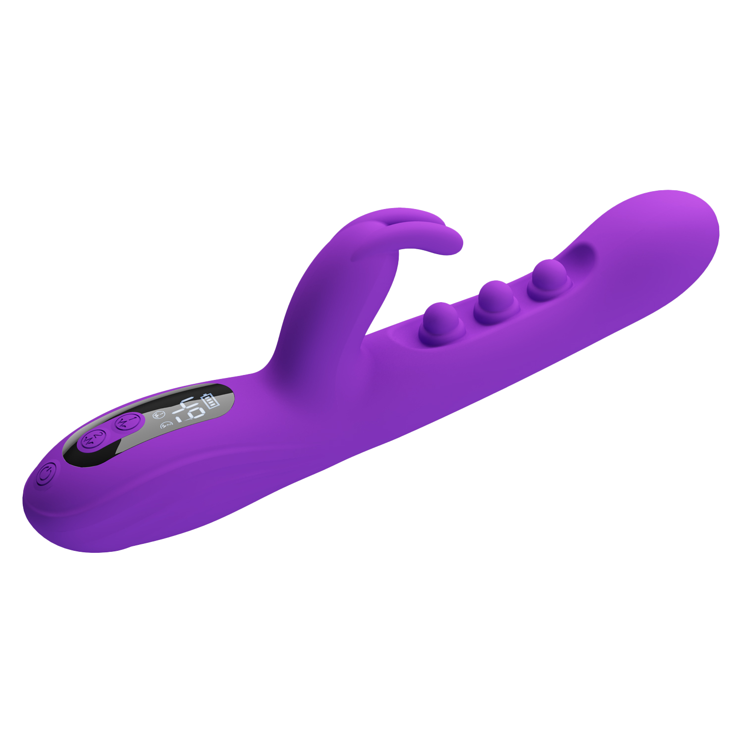 Pretty Love - Sabien - Rabbit Vibrator met LED Display - Paars-Erotiekvoordeel.nl