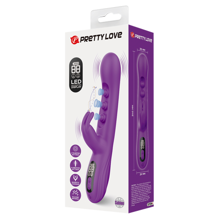 Pretty Love - Sabien - Rabbit Vibrator met LED Display - Paars-Erotiekvoordeel.nl