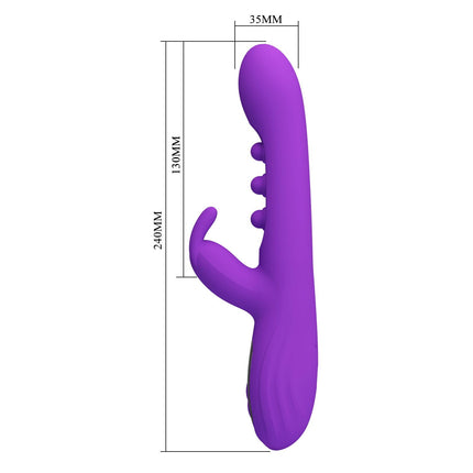Pretty Love - Sabien - Rabbit Vibrator met LED Display - Paars-Erotiekvoordeel.nl