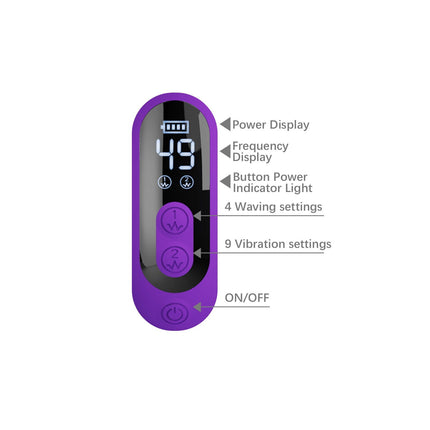 Pretty Love - Sabien - Rabbit Vibrator met LED Display - Paars-Erotiekvoordeel.nl