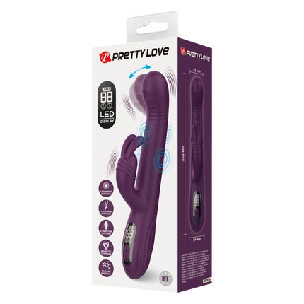Pretty Love - Dee - Rabbit Vibrator met LED Display - Paars-Erotiekvoordeel.nl
