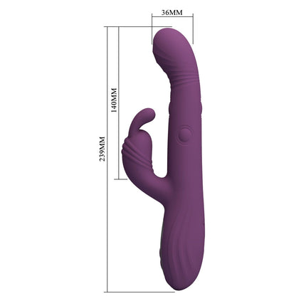 Pretty Love - Dee - Rabbit Vibrator met LED Display - Paars-Erotiekvoordeel.nl