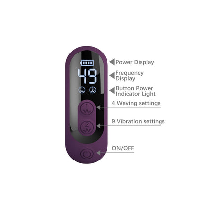 Pretty Love - Dee - Rabbit Vibrator met LED Display - Paars-Erotiekvoordeel.nl