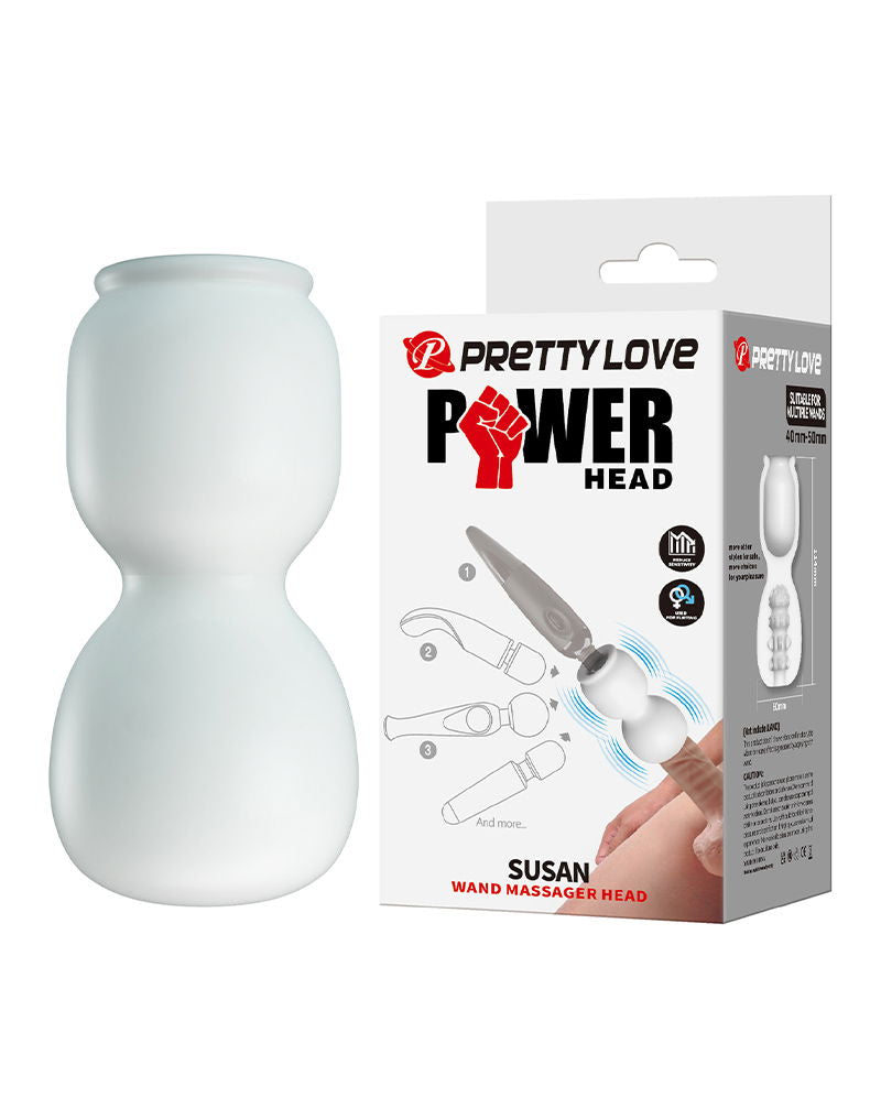 POWER - Susan - Wand Vibrator Opzetstuk - Wit-Erotiekvoordeel.nl