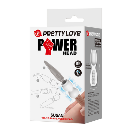 POWER - Susan - Wand Vibrator Opzetstuk - Wit-Erotiekvoordeel.nl