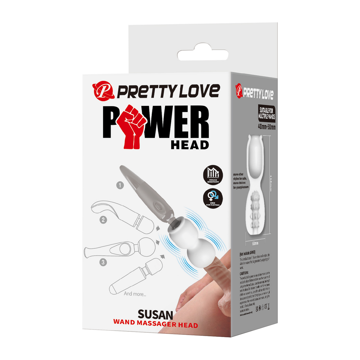 POWER - Susan - Wand Vibrator Opzetstuk - Wit-Erotiekvoordeel.nl