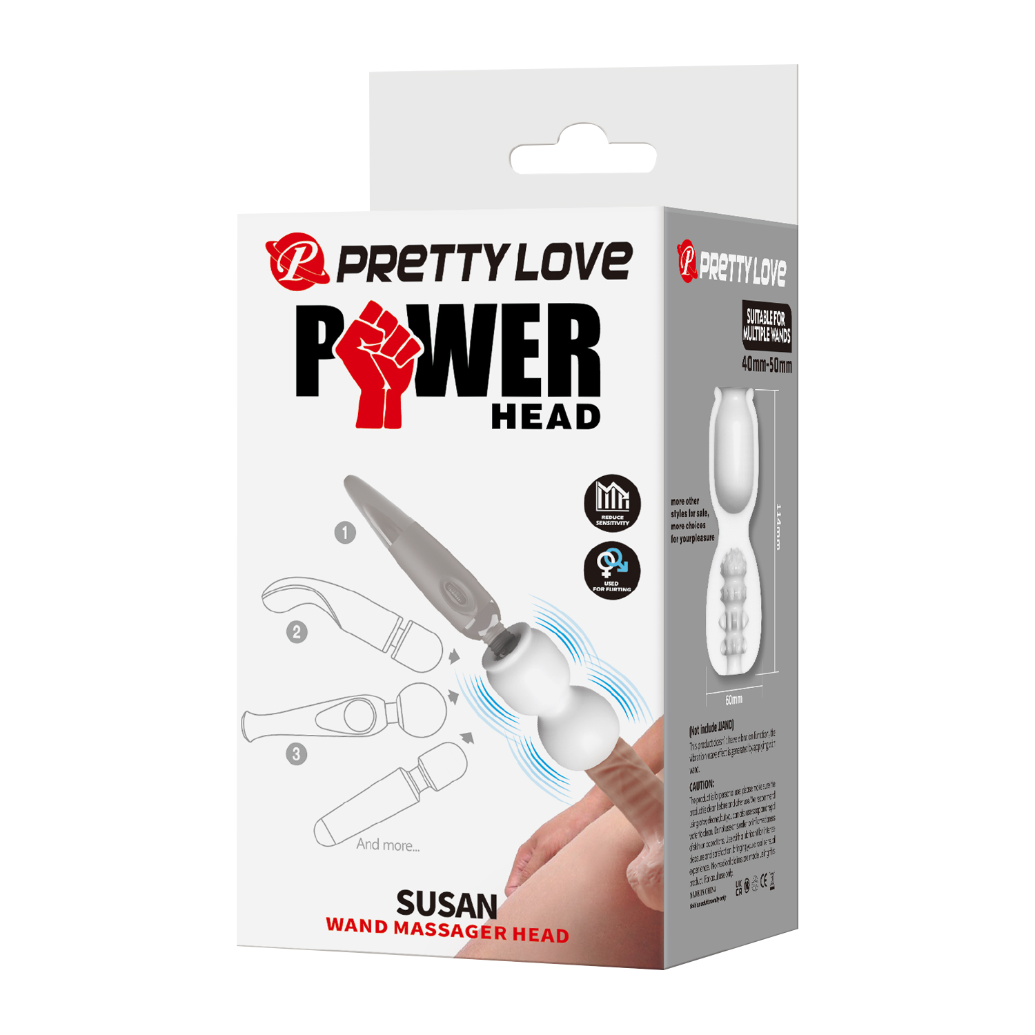 POWER - Susan - Wand Vibrator Opzetstuk - Wit-Erotiekvoordeel.nl
