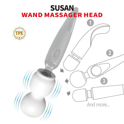 POWER - Susan - Wand Vibrator Opzetstuk - Wit-Erotiekvoordeel.nl