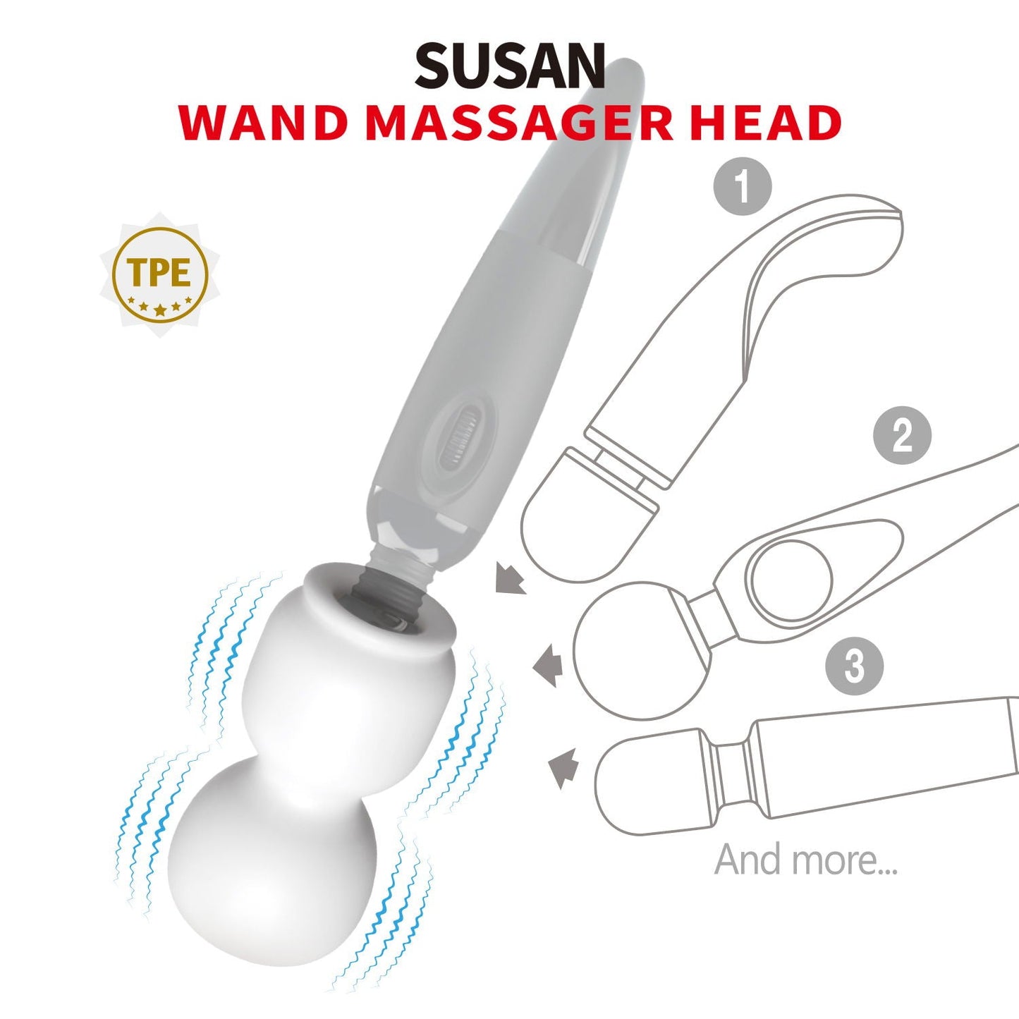 POWER - Susan - Wand Vibrator Opzetstuk - Wit-Erotiekvoordeel.nl