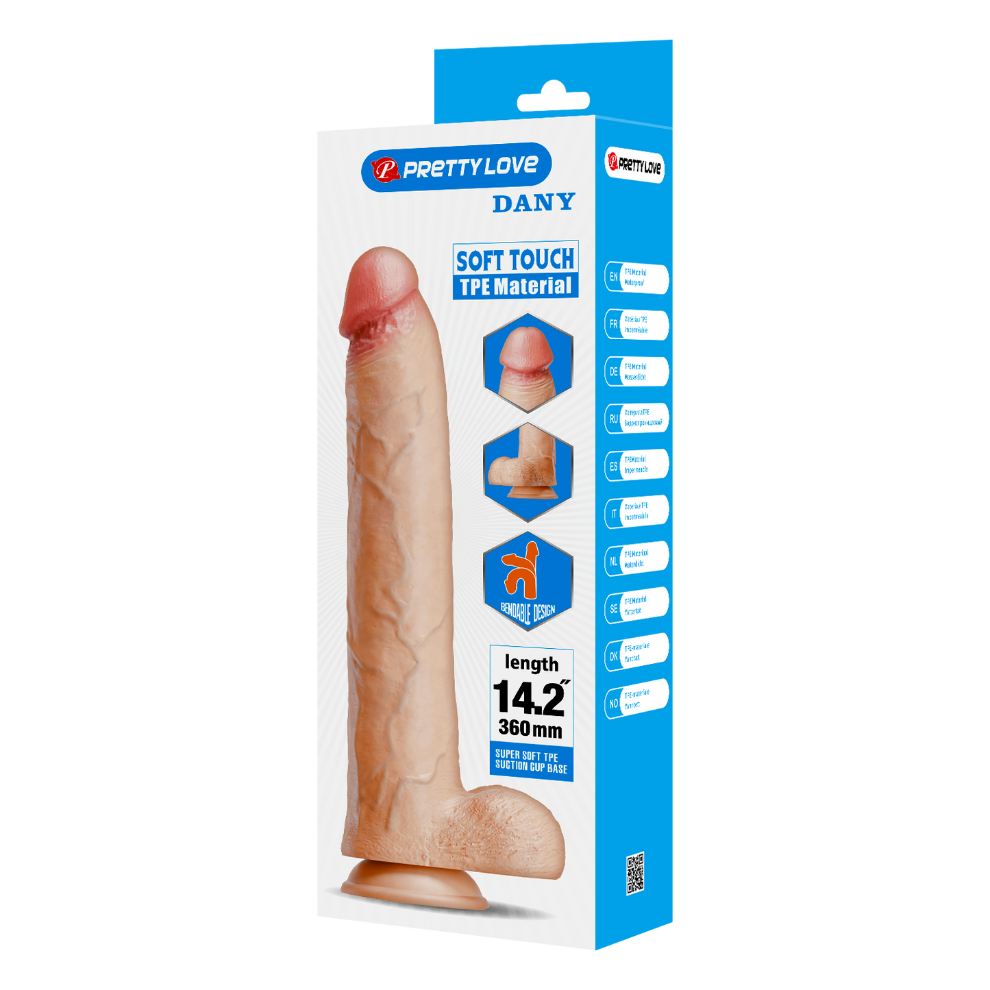 Pretty Love - Dany - Super Grote Dildo - 36 cm - Lichte Huidskleur-Erotiekvoordeel.nl