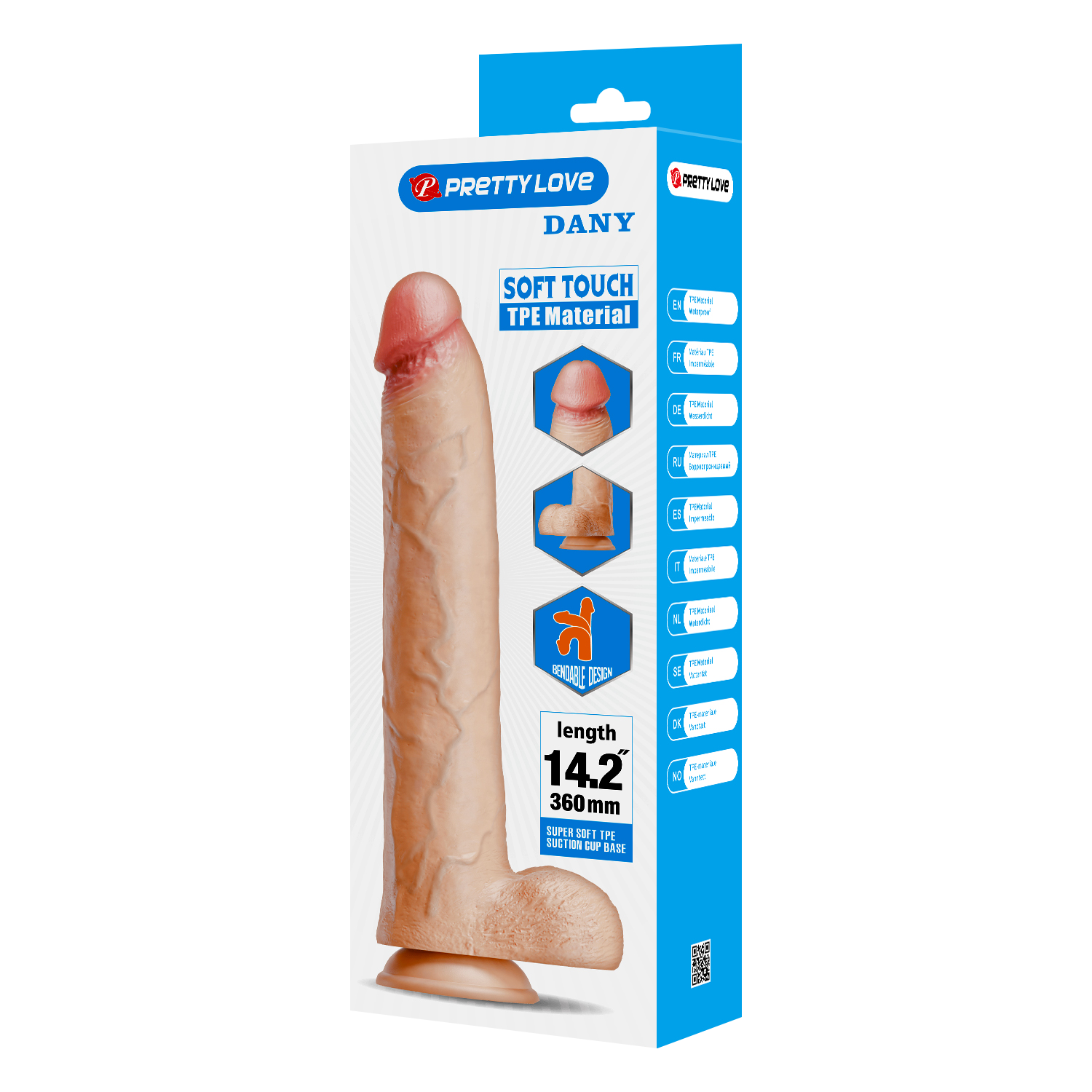 Pretty Love - Dany - Super Grote Dildo - 36 cm - Lichte Huidskleur-Erotiekvoordeel.nl