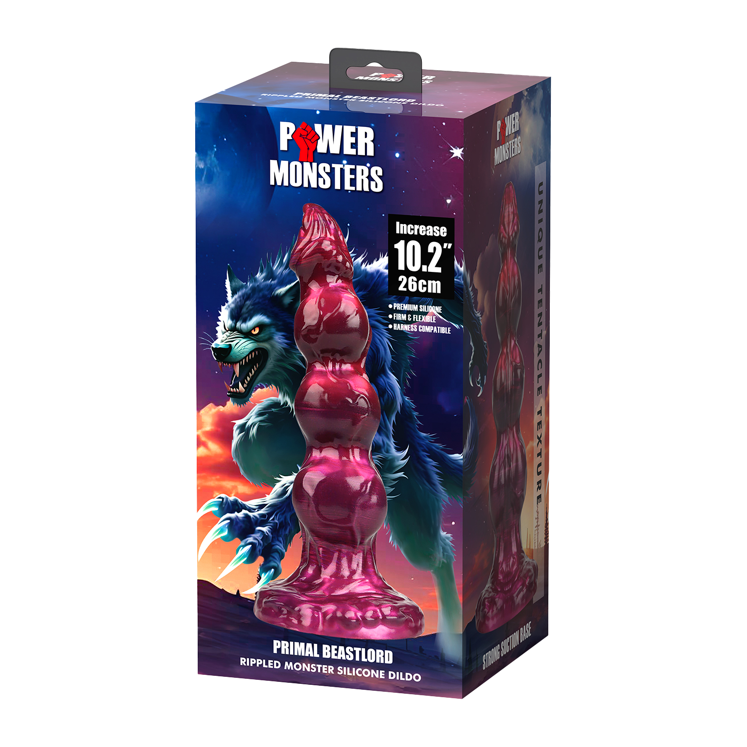 Power Monsters - Primal Beastlord - Monster Dildo - 26 cm - Rood/Roze-Erotiekvoordeel.nl