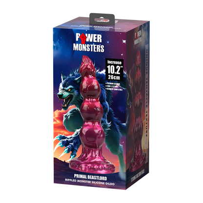 Power Monsters - Primal Beastlord - Monster Dildo - 26 cm - Rood/Roze-Erotiekvoordeel.nl