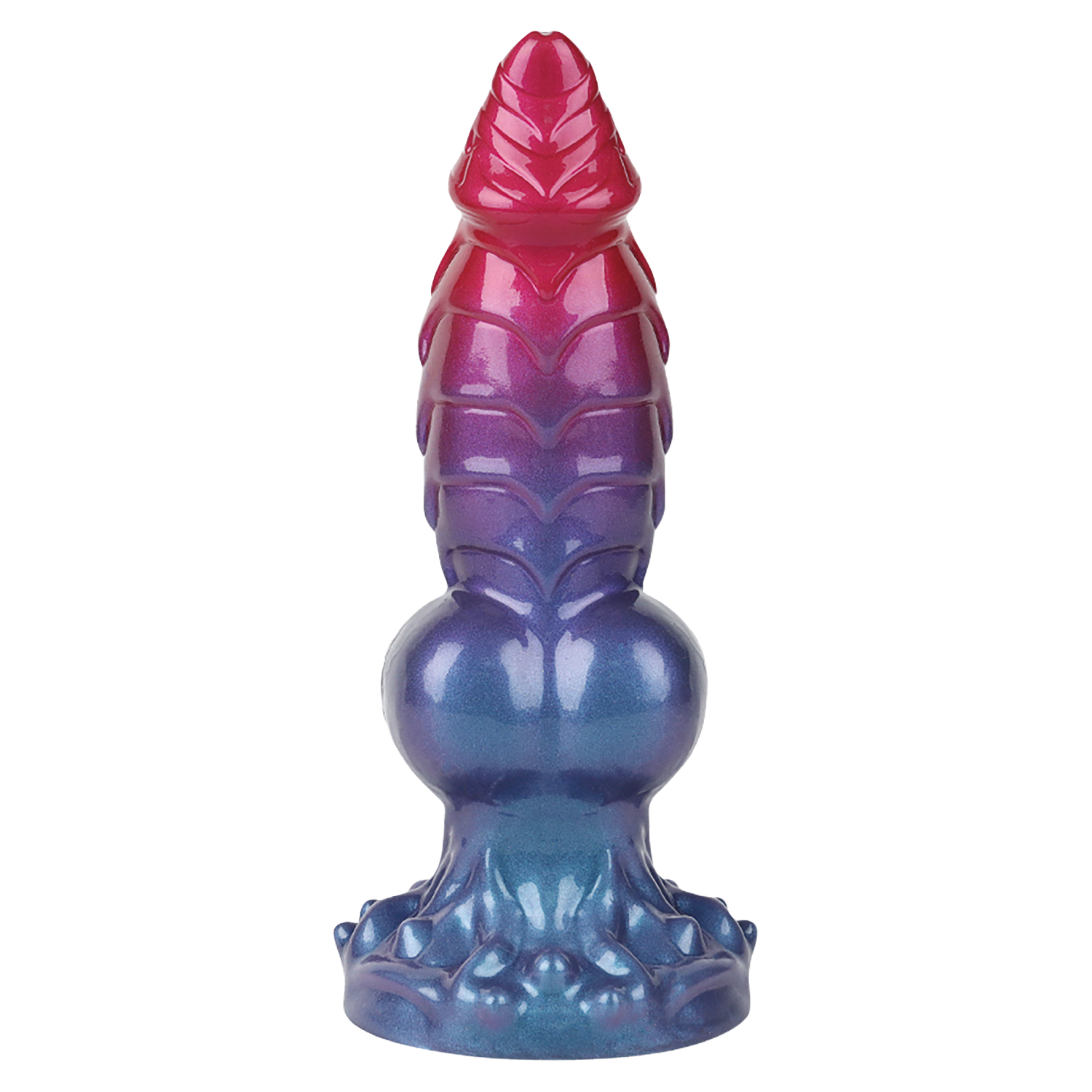 Power Monsters - Eldritch Sentinel - Monster Dildo - 24 cm - Rood/Blauw/Paars-Erotiekvoordeel.nl