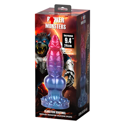 Power Monsters - Eldritch Sentinel - Monster Dildo - 24 cm - Rood/Blauw/Paars-Erotiekvoordeel.nl