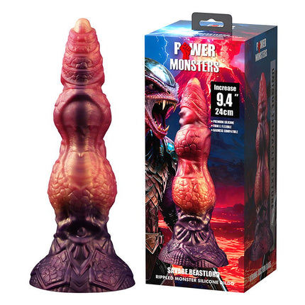 Power Monsters - Savage BeastLord - Monster Dildo - 24 cm - Oranje/Rood/Goud-Erotiekvoordeel.nl