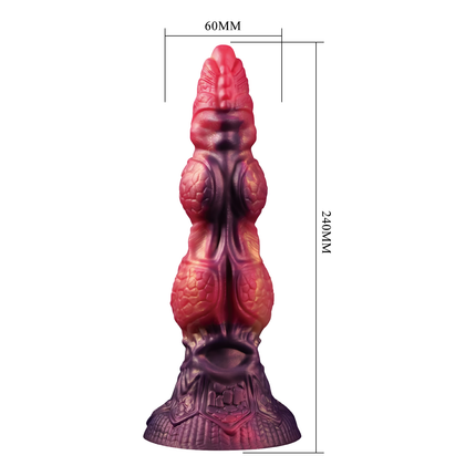 Power Monsters - Savage BeastLord - Monster Dildo - 24 cm - Oranje/Rood/Goud-Erotiekvoordeel.nl
