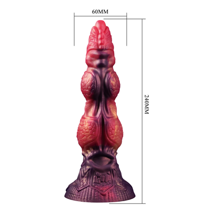 Power Monsters - Savage BeastLord - Monster Dildo - 24 cm - Oranje/Rood/Goud-Erotiekvoordeel.nl