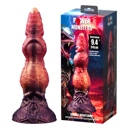 Power Monsters - Savage BeastLord - Monster Dildo - 24 cm - Oranje/Rood/Goud-Erotiekvoordeel.nl