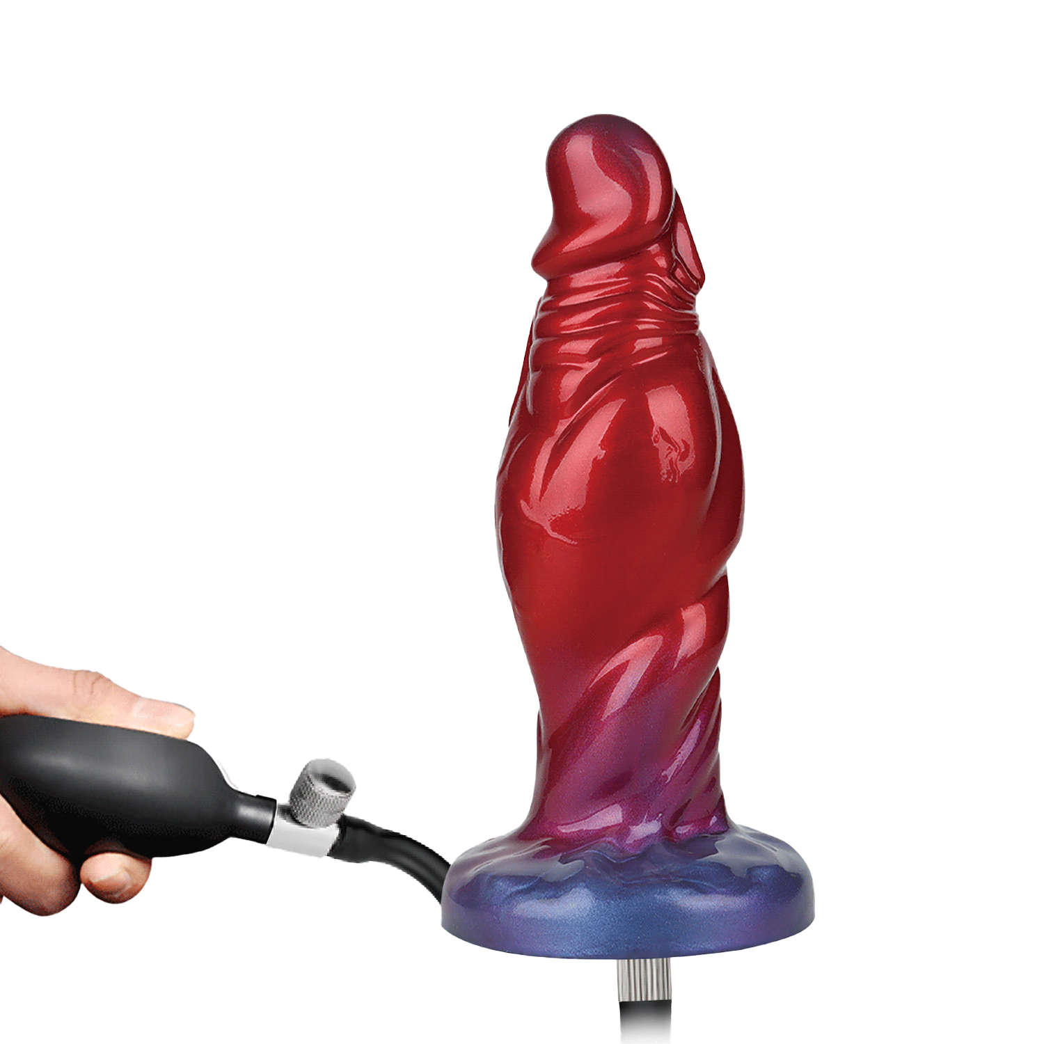 Power Monsters - Shadow Behemoth - Opblaasbare Monster Dildo - 22 cm - Rood/Blauw-Erotiekvoordeel.nl