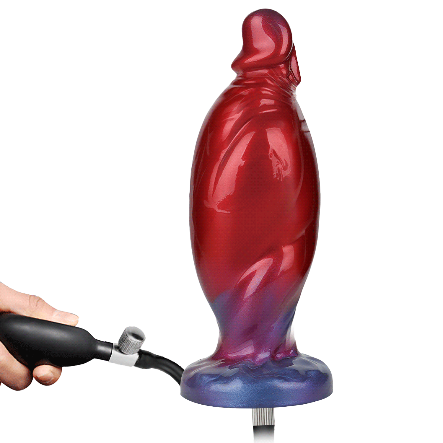 Power Monsters - Shadow Behemoth - Opblaasbare Monster Dildo - 22 cm - Rood/Blauw-Erotiekvoordeel.nl