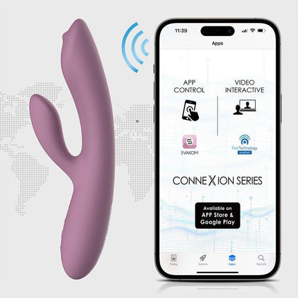 SVAKOM - Trysta Neo - Interactieve Rabbit Vibrator met G-Spot Balletje - Pink-Erotiekvoordeel.nl