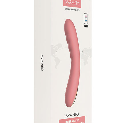 Svakom - Ava Neo - Stotende Vibrator - Thrusting Vibrator - Met App Control - Perzik Roze-Erotiekvoordeel.nl