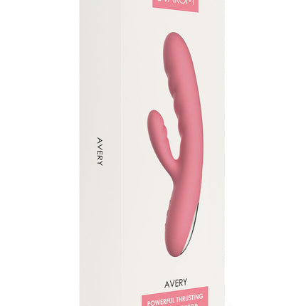 Svakom - Avery - Stotende Rabbit Vibrator - Strawberry Pink-Erotiekvoordeel.nl