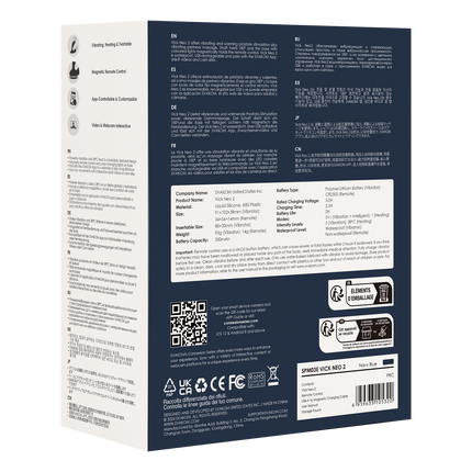 Svakom - Connexion Series Vick Neo 2 - Prostaat Vibrator - App Control - Donkerblauw-Rimbastore.com