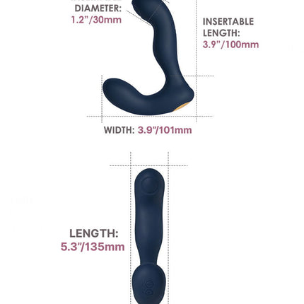 Svakom - Iker Neo - Perineum & Prostaat Vibrator - App Control - Donkerblauw-Rimbastore.com