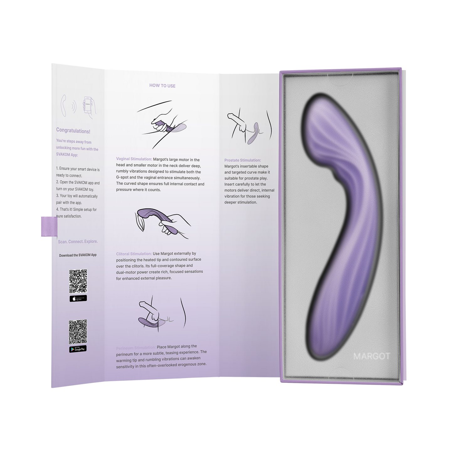 Svakom - Margot – G-spot Vibrator - Dubbele Motor - App Control – Lila-Erotiekvoordeel.nl