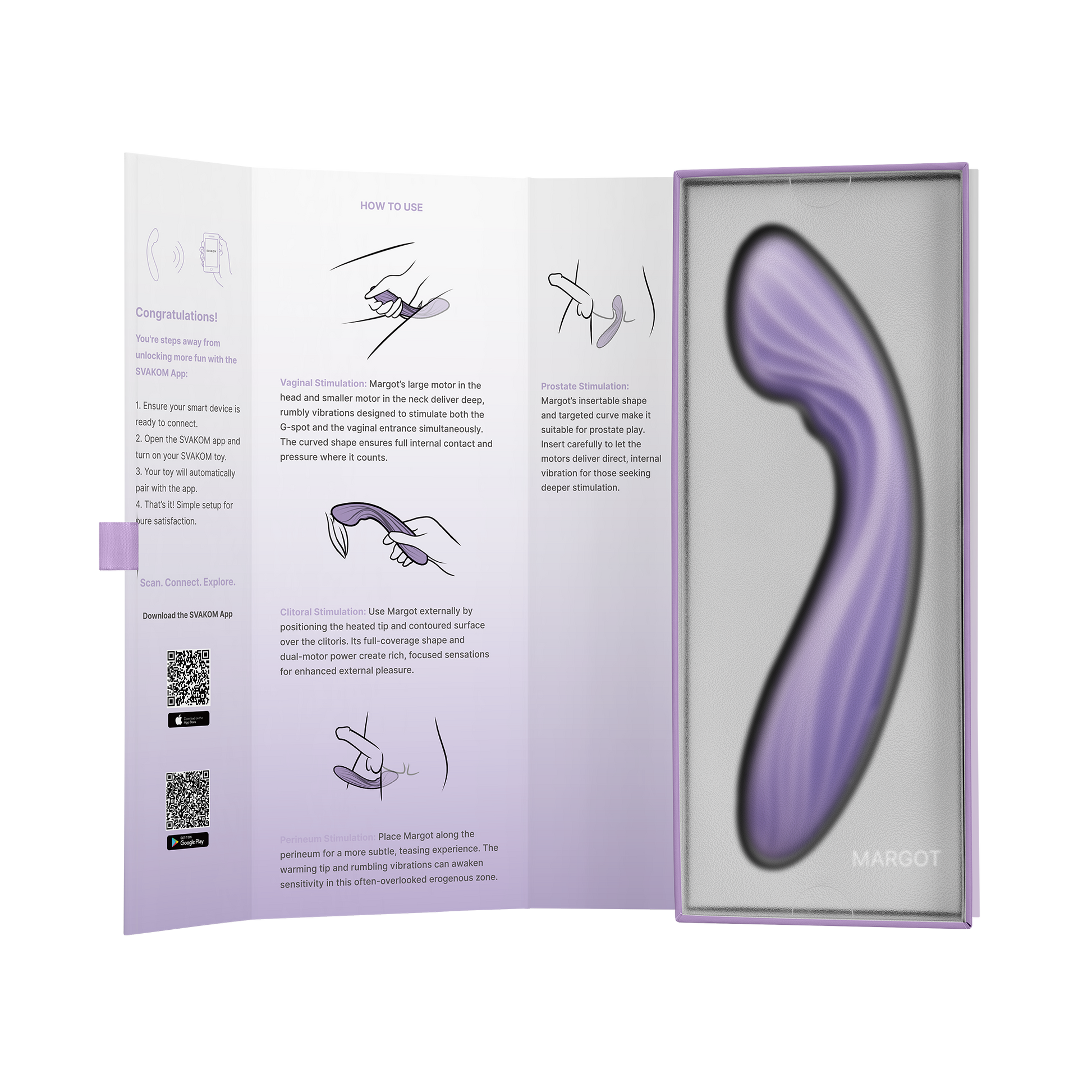 Svakom - Margot – G-spot Vibrator - Dubbele Motor - App Control – Lila-Erotiekvoordeel.nl