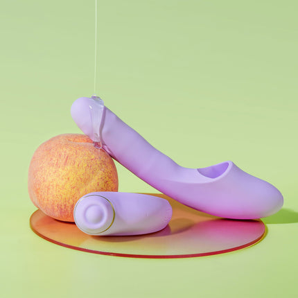 Svakom - DuoGlow – Stotende en Roterende Kralen Vibrator met Pulserende`Stimulator – Lila-Rimbastore.com