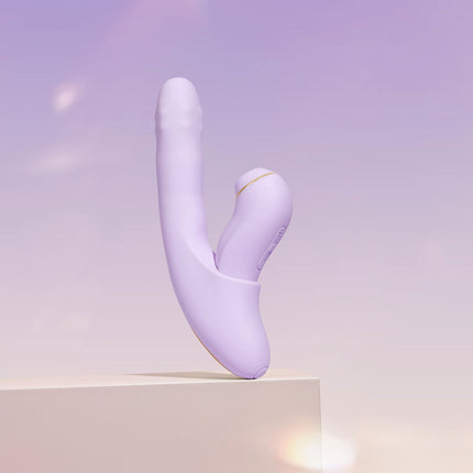 Svakom - DuoGlow – Stotende en Roterende Kralen Vibrator met Pulserende`Stimulator – Lila-Rimbastore.com