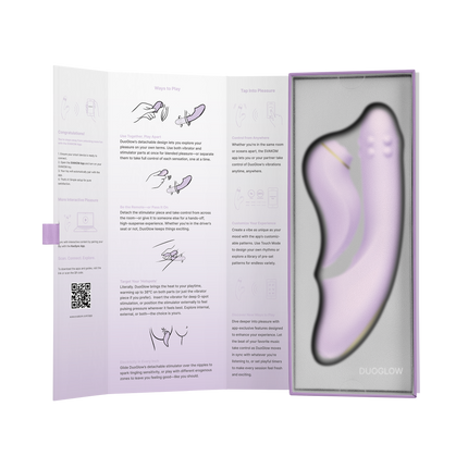 Svakom - DuoGlow – Stotende en Roterende Kralen Vibrator met Pulserende`Stimulator – Lila-Rimbastore.com