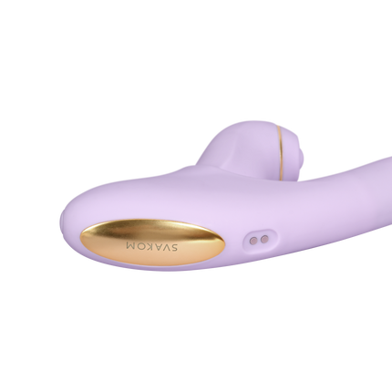 Svakom - DuoGlow – Stotende en Roterende Kralen Vibrator met Pulserende`Stimulator – Lila-Rimbastore.com