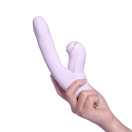 Svakom - DuoGlow – Stotende en Roterende Kralen Vibrator met Pulserende`Stimulator – Lila-Rimbastore.com