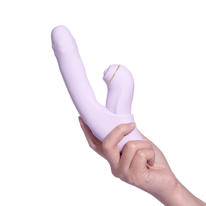 Svakom - DuoGlow – Stotende en Roterende Kralen Vibrator met Pulserende`Stimulator – Lila-Rimbastore.com