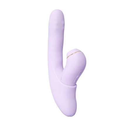 Svakom - DuoGlow – Stotende en Roterende Kralen Vibrator met Pulserende`Stimulator – Lila-Rimbastore.com