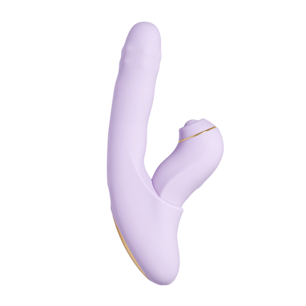 Svakom - DuoGlow – Stotende en Roterende Kralen Vibrator met Pulserende`Stimulator – Lila-Rimbastore.com
