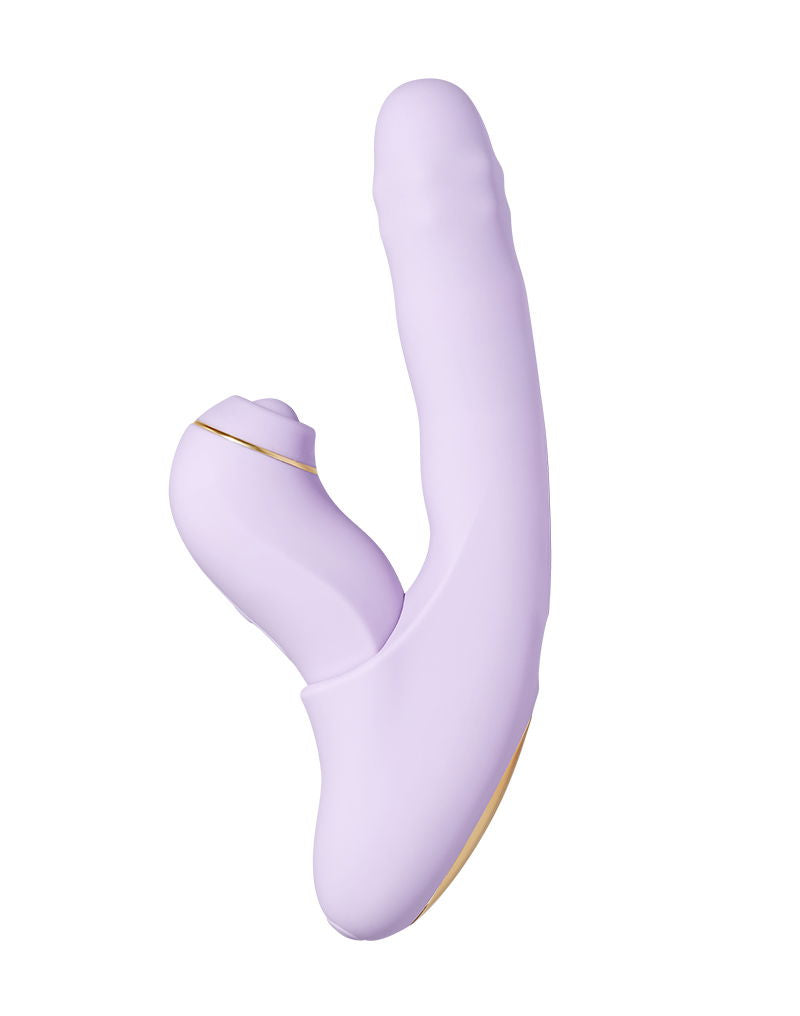 Svakom - DuoGlow – Stotende en Roterende Kralen Vibrator met Pulserende`Stimulator – Lila-Rimbastore.com