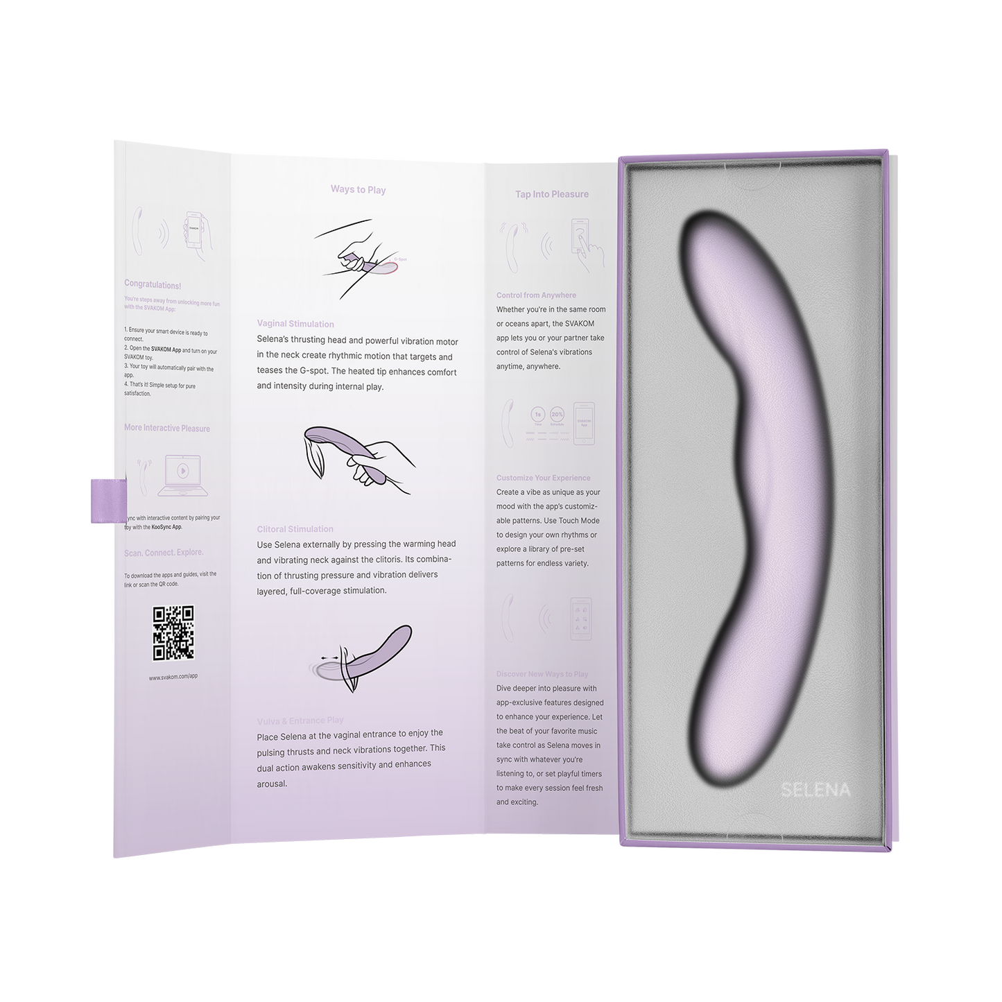 Svakom - Selena- Verwarmende en Stotende Vibrator - Lila-Erotiekvoordeel.nl