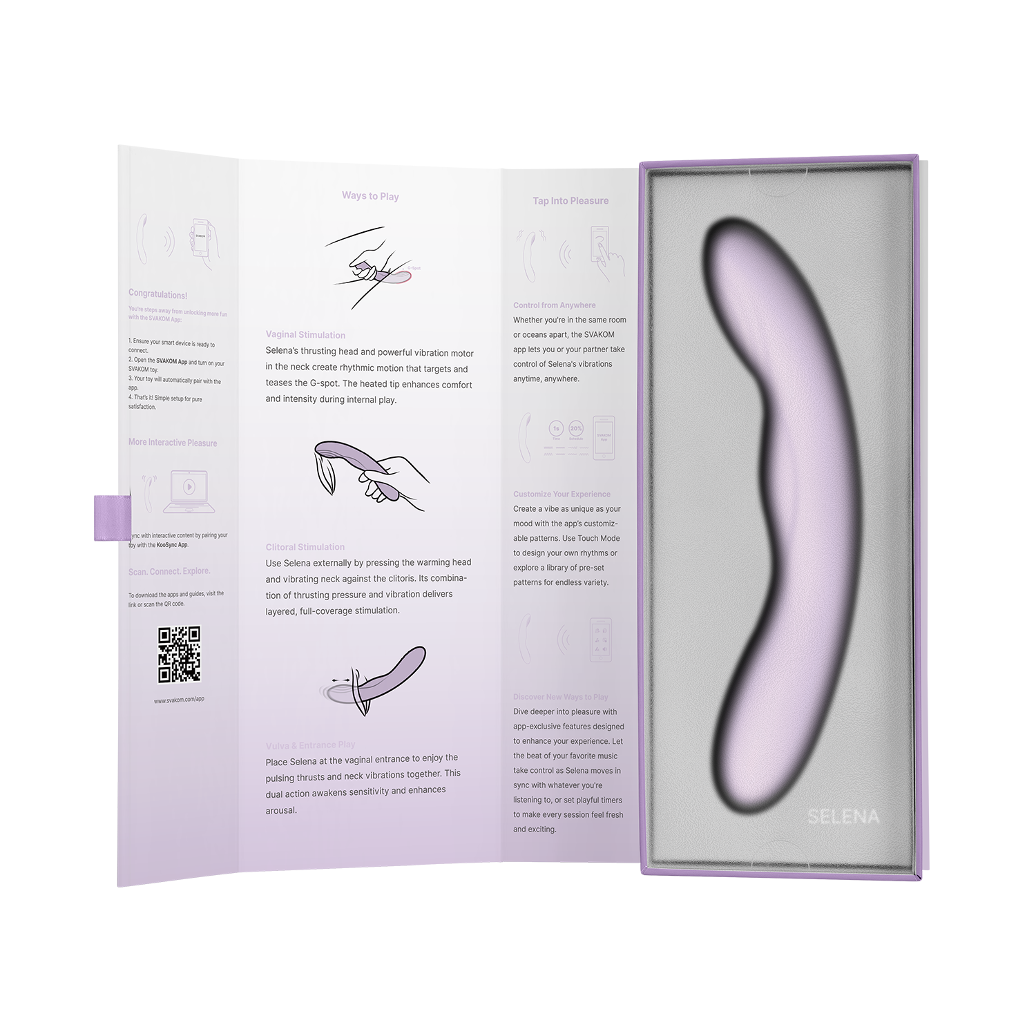 Svakom - Selena- Verwarmende en Stotende Vibrator - Lila-Erotiekvoordeel.nl