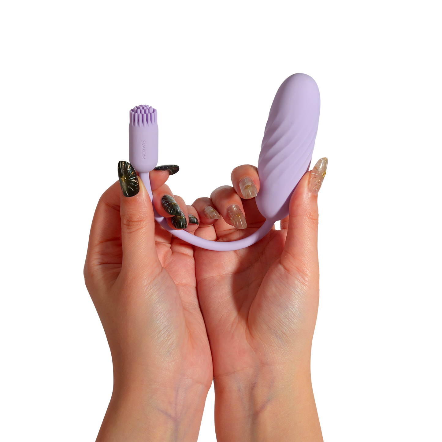 Svakom - Plume - Bullet Vibrator with Flexible Clitoral Stimulator - Pastel Lilac